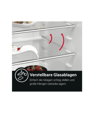 AEG SCE714FALS Kühlgefrierkombination (F, 253 kWh, 1441 mm hoch, Weiß)