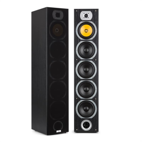 AUNA V7B Standlautsprecher, Schwarz