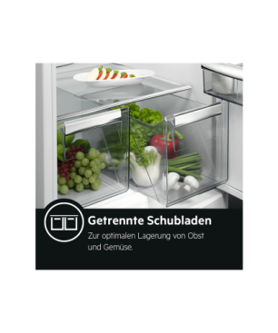 AEG SCE714FALS Kühlgefrierkombination (F, 253 kWh, 1441 mm hoch, Weiß)