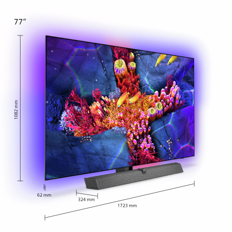 PHILIPS 77OLED937/12 OLED TV (Flat, 77 Zoll / 194 cm, OLED 4K, SMART TV, Ambilight, Android TV™ 11 (R))