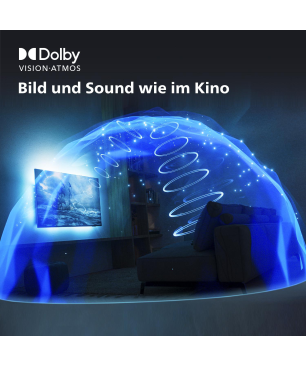 PHILIPS 65OLED708/12 4K OLED Ambilight TV (Flat, 65 Zoll / 164 cm, UHD 4K, SMART TV, Ambilight, GoogleTV 12)