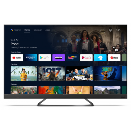 SHARP 50EQ3EA LED TV (Flat, 50 Zoll / 126 cm, UHD 4K, Android)
