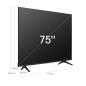 HISENSE 75A6BG LED TV (Flat, 75 Zoll / 190,5 cm, UHD 4K, SMART TV, VIDAA U5) HISENSE 75A6BG LED TV (Flat, 75 Zoll / 190,5 cm, UHD 4K, SMART TV, VIDAA U5)