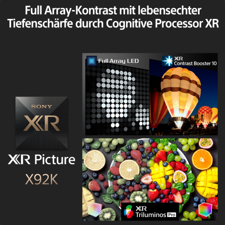 SONY BRAVIA XR-50X92K LED TV (Flat, 50 Zoll / 126 cm, UHD 4K, SMART TV, Google TV)