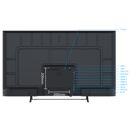 SMART TECH 50 Zoll Smart TV 50UA20V3 Fernseher (Flat, 50 Zoll / 126 cm, UHD 4K, SMART TV, android 11.0)