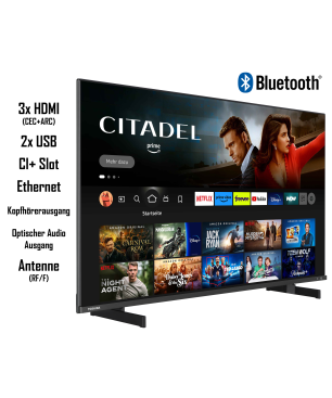 TOSHIBA 43QF5D63DA Fire TV (Flat, 43 Zoll / 108 cm, UHD 4K)