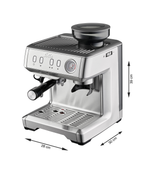 SOLIS OF SWITZERLAND 1018 Grind & Infuse Compact Halbautomatische Espressomaschine Espressomaschine | Bohnenmühle | Teemaschin
