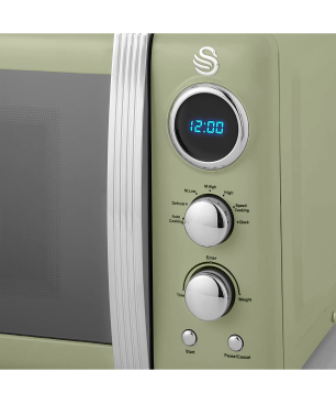 SWAN Retro STRP2070GNEU Set Toaster und Wasserkocher Grün (850 Watt, Schlitze: 2)