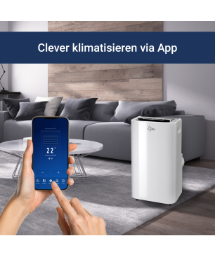 SUNTEC Impuls 14.000 Eco R290 APP Mobiles Klimagerät Weiß (Max. Raumgröße: 70 m², EEK: A)