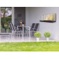 PURLINE Bioethanol-Wandkamin aus Weißstahl mit Einscheibensicherheitsglas wandmontierter Biokamin (2000 Watt)