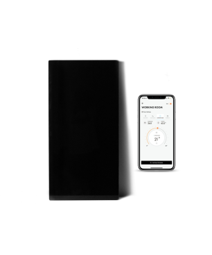 BOLDR Kelvin Large Smart Elektrische Infrarotheizung (700 Watt, Raumgröße: 19 m², Schwarz)