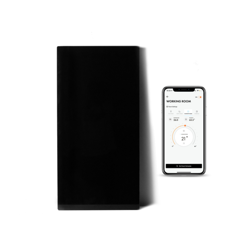 BOLDR Kelvin Large Smart Elektrische Infrarotheizung (700 Watt, Raumgröße: 19 m², Schwarz)