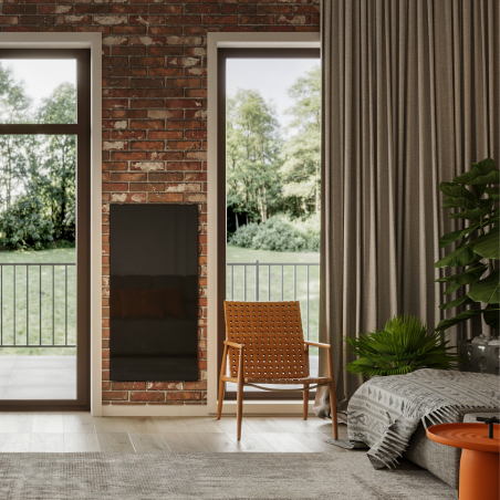 BOLDR Kelvin Large Smart Elektrische Infrarotheizung (700 Watt, Raumgröße: 19 m², Schwarz)