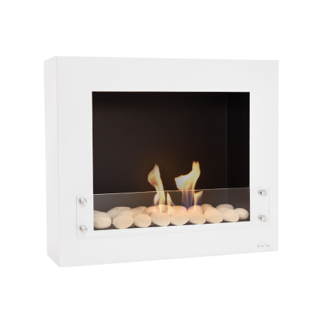 PURLINE Wandmontierter Ethanol-Kamin aus lackiertem Stahl mit Wandgestaltung wandmontierter Biokamin (2000 Watt)
