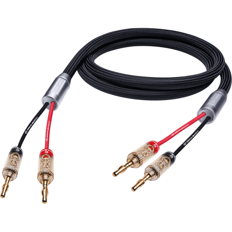 OEHLBACH Fusion Two B, High End Set mit Bananenstecker Stereo, Lautsprecherkabel, 400 cm
