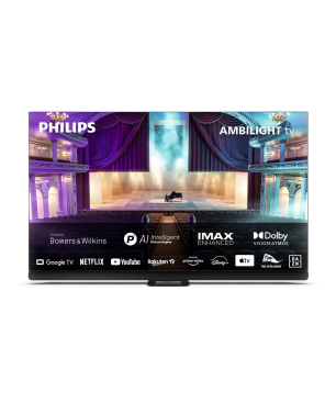 PHILIPS 65OLED908/12 OLED TV (Flat, 65 Zoll / 164 cm, UHD 4K, SMART TV, Ambilight, Google TV 12)