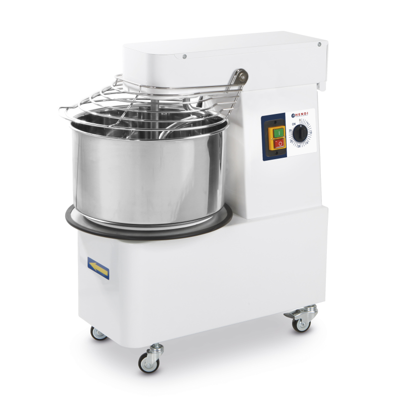 HENDI Spiralmischer mit festem Kopf und Schüssel Küchenmaschine farbig (370 Watt)