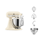 KITCHENAID 5KSM185PSEAC inkl.Edelstahlrührelmenten und 4 Zubehöre Küchenmaschine Creme (300 Watt) KITCHENAID 5KSM185PSEAC inkl.Edelstahlrührelmenten und 4 Zubehöre Küchenmaschine Creme (300 Watt)
