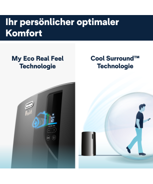 DELONGHI Pinguino PAC EL112 CST Klimagerät Anthrazit (Max. Raumgröße: 110 m³, EEK: A+)