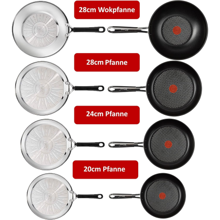 TEFAL E30 Jamie Oliver 7tlg. Pfannenset (Edelstahl, Beschichtung: Titanium)