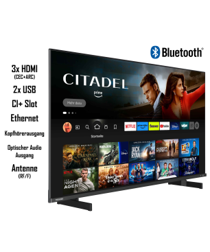 TOSHIBA 50QF5D63DA Fire TV (Flat, 50 Zoll / 126 cm, UHD 4K)