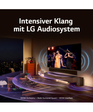 LG OLED83C37LA OLED evo TV (Flat, 83 Zoll / 210 cm, UHD 4K, SMART TV, webOS 23 mit LG ThinQ)