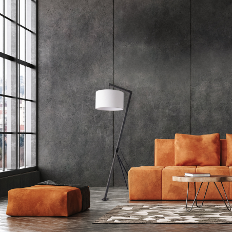 PACO HOME GALLOW Stoff-Design Stehleuchte