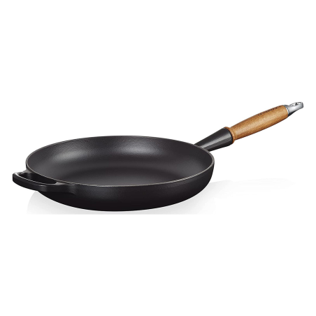 LE CREUSET 28 cm Bratpfanne (Stahl, Beschichtung: Emaille) schwarz
