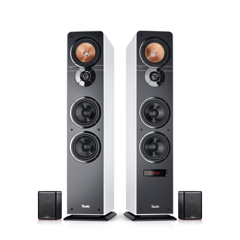 TEUFEL Ultima 40 Aktiv Surround "4.0-Set" 4.0 System, Bluetooth, Weiß / Schwarz) TEUFEL Ultima 40 Aktiv Surround "4.0-Set" 4.0 System, Bluetooth, Weiß / Schwarz)