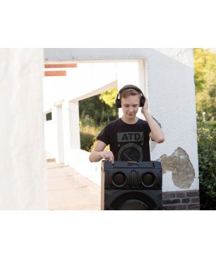 LENCO PMX-350 Leistungsstarker Party-Lautsprecher mit DJ- und Mixfunktion - 320 Watt RMS - Bluetooth® - Integrierter Akku - Pa
