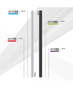 QEUS APS100C black HiFi Lautsprecher (Linienstrahler, Black)