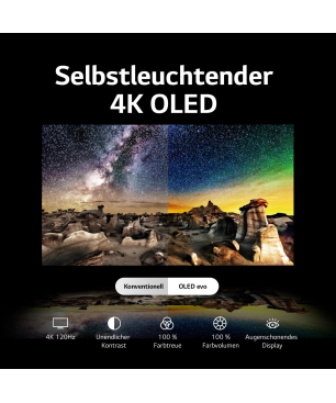 LG OLED42C37LA OLED evo TV (Flat, 42 Zoll / 106 cm, UHD 4K, SMART TV, webOS 23 mit LG ThinQ)