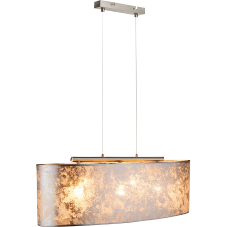 GLOBO AMY I Pendelleuchte Pendellampe elegant silber Textil 15188H2 Innenleuchte