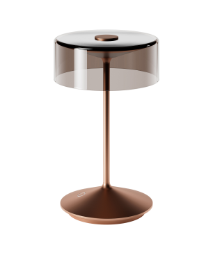 SIGOR Akku-Glasleuchte NUMOTION Tischlampe warmweiss bronzefarben
