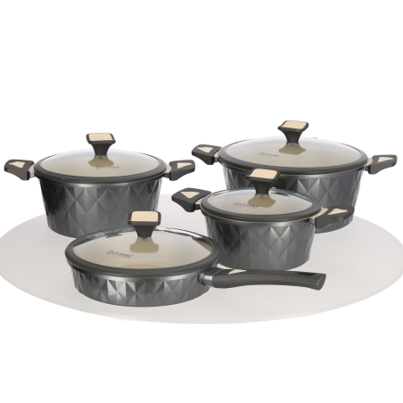 COFI 8 Teilig Kochtopf-Set Granit
