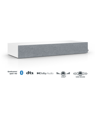 NUBERT nuBoxx AS-425 max Soundbar aktiv | Soundplate, Hellgrau