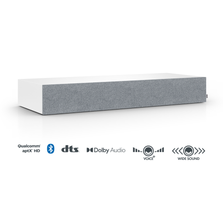 NUBERT nuBoxx AS-425 max Soundbar aktiv | Soundplate, Hellgrau