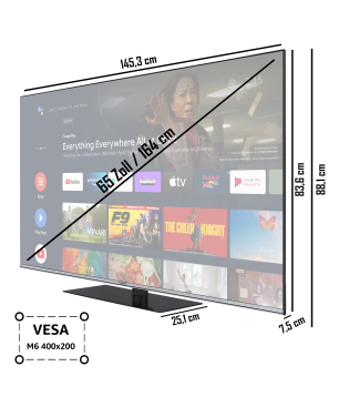 TELEFUNKEN QU65AN900M QLED TV (Flat, 65 Zoll / 164 cm, UHD 4K)