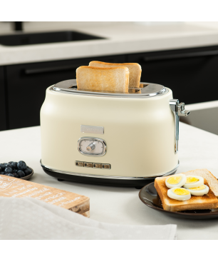 WESTINGHOUSE WES09 Wasserkocher Toaster Mixer Set cremeweiß (815 Watt, Schlitze: 2)