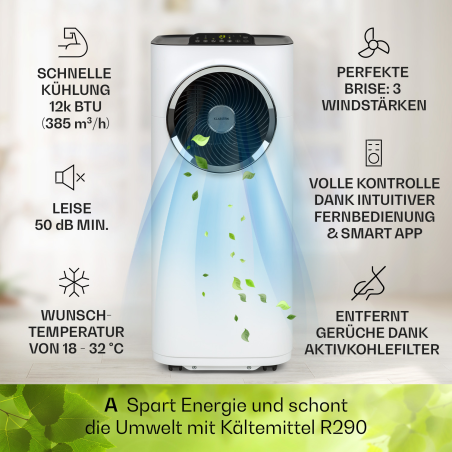 KLARSTEIN Kraftwerk Smart Klimagerät Weiß (Max. Raumgröße: 59 m², EEK: A)