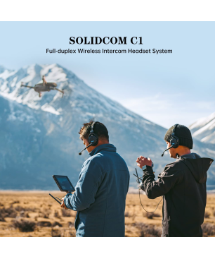 HOLLYLAND Solidcom C1 - 6S Full Duplex Wireless Intercom System, Over-ear Mono-Headset Schwarz