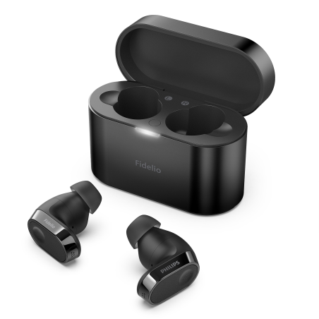 PHILIPS Fidelio T2/00 Noise Cancelling Pro+, True Wireless, In-ear Kopfhörer Bluetooth Schwarz