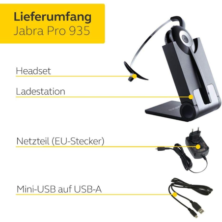 JABRA Pro 935, On-ear Kopfhörer Bluetooth Schwarz