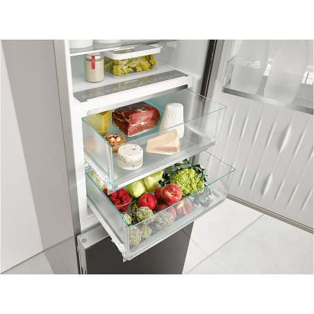 MIELE KFN 29683 D Kühlgefrierkombination (D, 227,76 kWh, 2010 mm hoch, Schwarz)