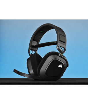 CORSAIR CA-9011235-EU HS80 RGB WIRELESS CARBON, On-ear Gaming-Headset Carbon