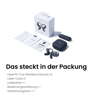 SHOKZ OpenFit, In-ear Kopfhörer Bluetooth Schwarz