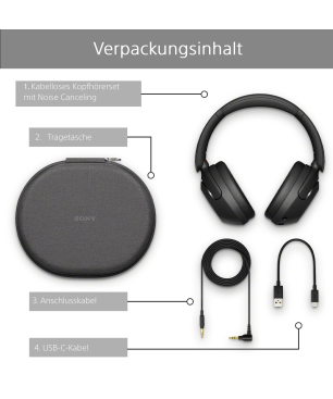 SONY WH-XB910N Noise Cancelling, Over-ear Kopfhörer Bluetooth Schwarz