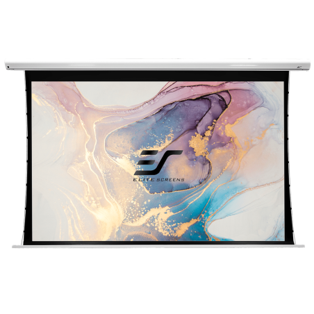 ELITE SCREENS SAKER TAB TENSIONWeiß / AcousticPro-UHD / 244 x 137 (16:9)(Vorlauf 60cm) Beamer Leinwand