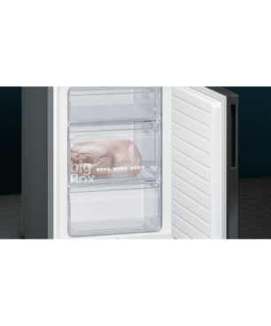 SIEMENS KG39E8XBA iQ500 Kühlgefrierkombination (B, 119 kWh, 2010 mm hoch, black inox-antifingerprint)