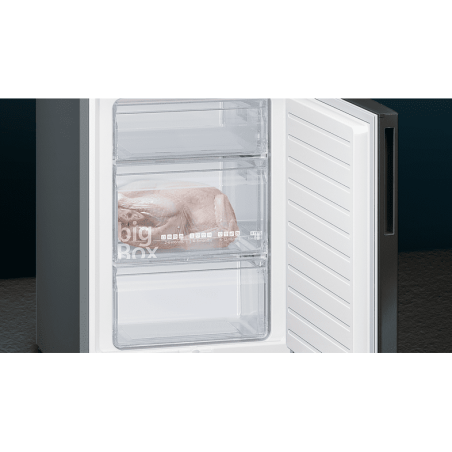 SIEMENS KG39E8XBA iQ500 Kühlgefrierkombination (B, 119 kWh, 2010 mm hoch, black inox-antifingerprint)